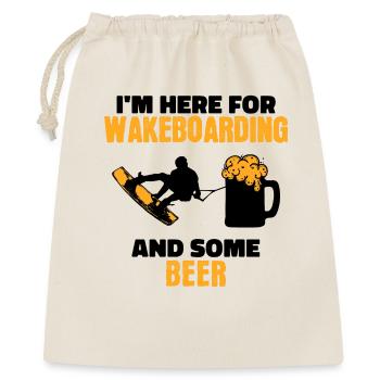 Surf, Wakeboard, Kitesurfer, Surf de déclaration - Sac cadeau 40 x 50 cm - nature - Devant