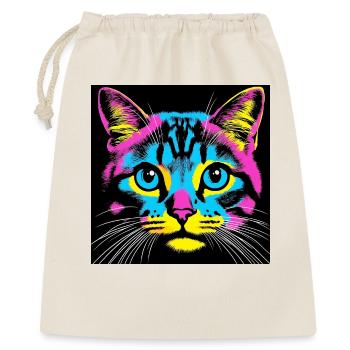 Chat Pop Art - Sac cadeau 40 x 50 cm - nature - Devant