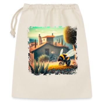 Paysage méditerranéen ensoleillé et une abeille - Sac cadeau 40 x 50 cm - nature - Devant