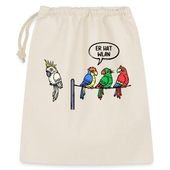 Zootiere Statement Papagei Vogelliebhaber Vögel - Geschenkbeutel aus Baumwolle (40 x 50 cm) - Natur - Vorne