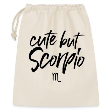 Astro Cute but Scorpio - Geschenkbeutel aus Baumwolle (40 x 50 cm) - Natur - Vorne