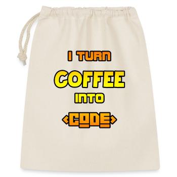I turn coffee into code - Gift Bag 40 x 50 cm - nature - Front