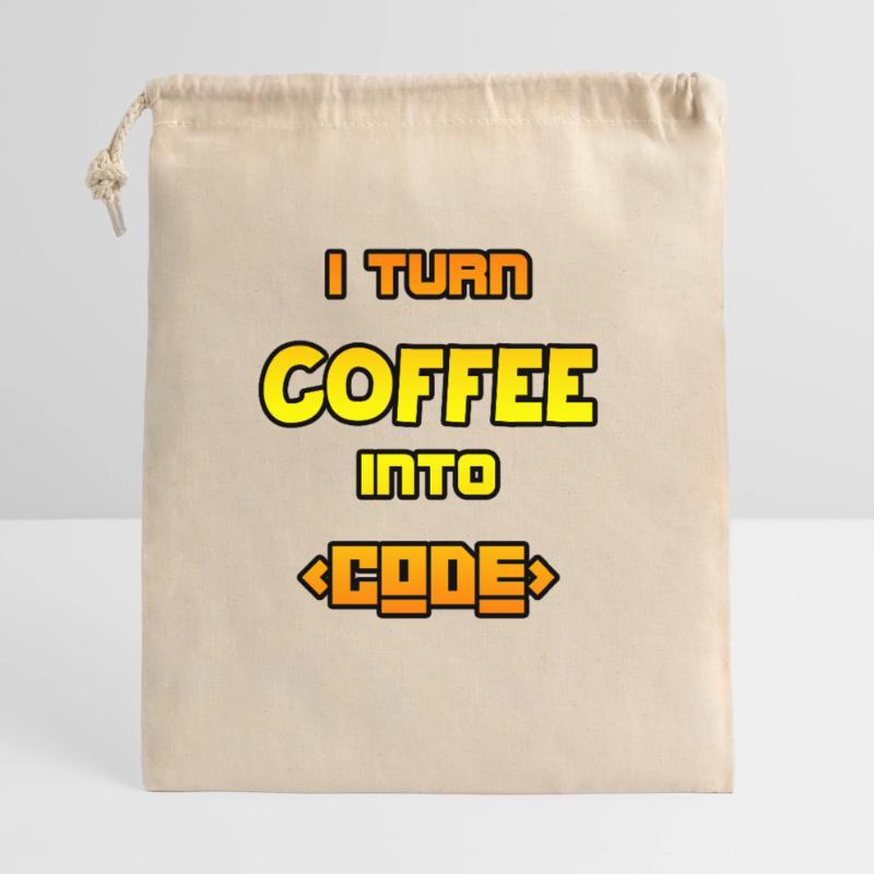 Je transforme le café en code Sac cadeau 40 x 50 cm