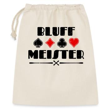 Poker Herz Pokern Casino Statement Bluff - Geschenkbeutel aus Baumwolle (40 x 50 cm) - Natur - Vorne