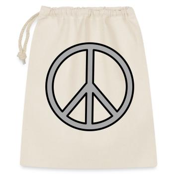 Signe de paix - Sac cadeau 40 x 50 cm - nature - Devant