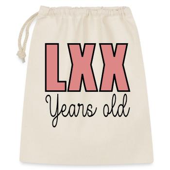 70th Birthday Seventy - GRANDPA GRANDMA LXX - Gift Bag 40 x 50 cm - nature - Front