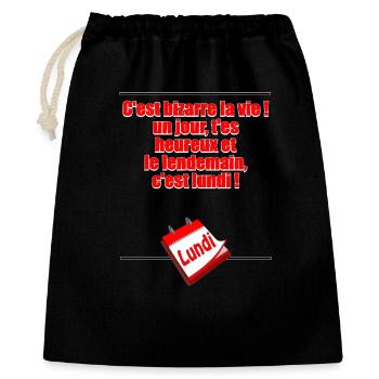 Tomorrow is Monday - Gift Bag 40 x 50 cm - black - Front
