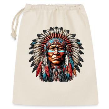 Amérindien Peau rouge d’Amérique - Sac cadeau 40 x 50 cm - nature - Devant