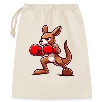 Kanga Punch: Der Boxer - Geschenkbeutel aus Baumwolle (40 x 50 cm) - Natur - Vorne