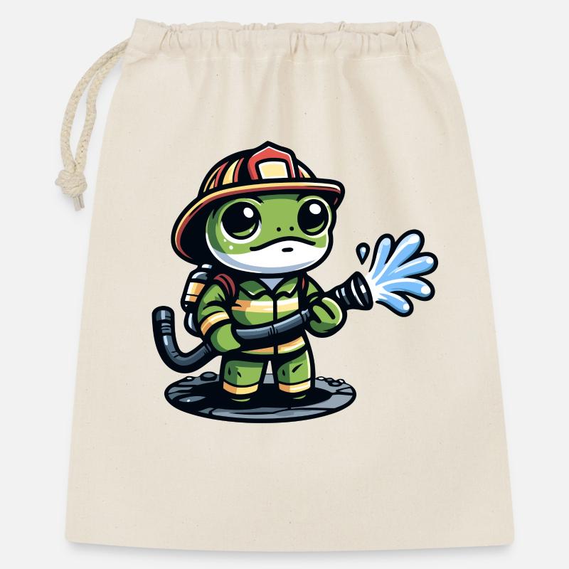 Firefighter Ribbit: The Brave Pond Defender - Gift Bag 40 x 50 cm - nature