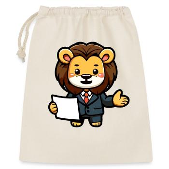 Le Lion de l’entreprise - Sac cadeau 40 x 50 cm - nature - Devant