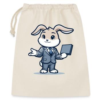 Techie Hopper: Das Unternehmenskaninchen - Geschenkbeutel aus Baumwolle (40 x 50 cm) - Natur - Vorne