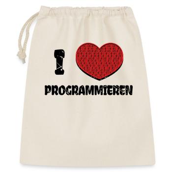 Developer Herz Webentwickler Statement Computer - Geschenkbeutel aus Baumwolle (40 x 50 cm) - Natur - Vorne