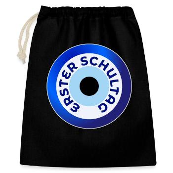 EINSCHULUNG ERSTER SCHULTAG - Geschenkbeutel aus Baumwolle (40 x 50 cm) - Schwarz - Vorne