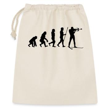 Wintersport Evolution Schifahren Skifahrer Kalt - Geschenkbeutel aus Baumwolle (40 x 50 cm) - Natur - Vorne
