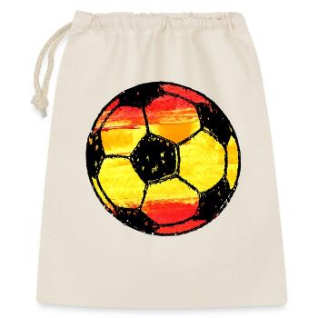 Fußball Spanien - rot gelb rot - Geschenkbeutel aus Baumwolle (40 x 50 cm) - Natur - Vorne