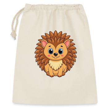 Igel Niedliche Maskottchen Zeichentrickfigur Kawaii - Geschenkbeutel aus Baumwolle (40 x 50 cm) - Natur - Vorne