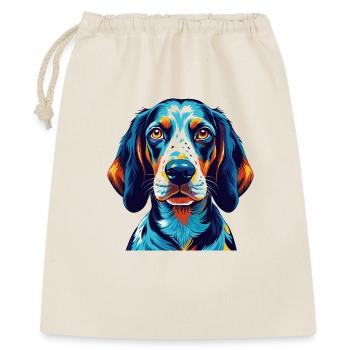 Bluetick Coonhound Hunderasse Karikatur Kawaii - Geschenkbeutel aus Baumwolle (40 x 50 cm) - Natur - Vorne