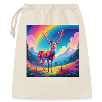 Cerf avec arc-en-ciel - Sac cadeau 40 x 50 cm - nature - Devant