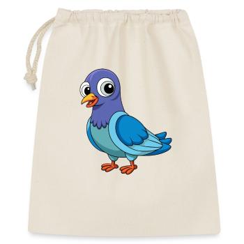 Taube Niedliche Maskottchen Cartoon Figur Kawaii - Geschenkbeutel aus Baumwolle (40 x 50 cm) - Natur - Vorne