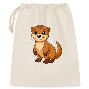 Loutre Mascotte mignonne Personnage de dessin animé Kawaii - Sac cadeau 40 x 50 cm - nature - Devant