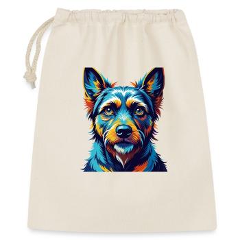 Deutscher Jagdterrier Hunderasse Karikatur Kawaii - Geschenkbeutel aus Baumwolle (40 x 50 cm) - Natur - Vorne