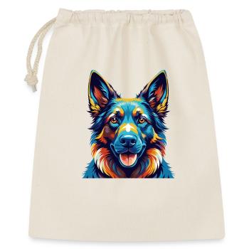 Holländischer Schäferhund Hunderasse Bunte Karikatur Kawaii - Geschenkbeutel aus Baumwolle (40 x 50 cm) - Natur - Vorne