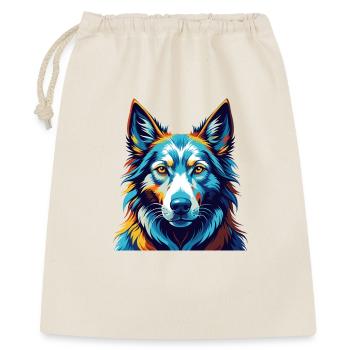 Lévrier Russe Chien Race Dessin Animé Kawaii - Sac cadeau 40 x 50 cm - nature - Devant