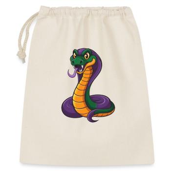 Cobra Lustige Kawaii Cartoon Figur Clipart - Geschenkbeutel aus Baumwolle (40 x 50 cm) - Natur - Vorne