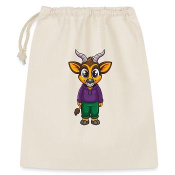 Bongo Lustige Kawaii Cartoon Figur Clipart - Geschenkbeutel aus Baumwolle (40 x 50 cm) - Natur - Vorne
