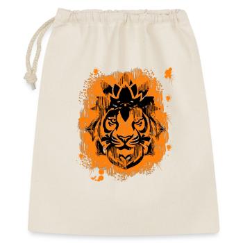 Lotus Tiger India Farbe - Geschenkbeutel aus Baumwolle (40 x 50 cm) - Natur - Vorne