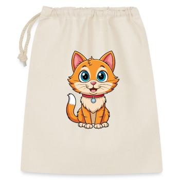 Chat mignon personnage de dessin animé Kawaii Clipart - Sac cadeau 40 x 50 cm - nature - Devant