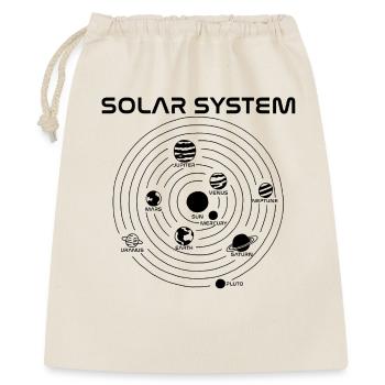 Carte du système solaire (noir) - Sac cadeau 40 x 50 cm - nature - Devant