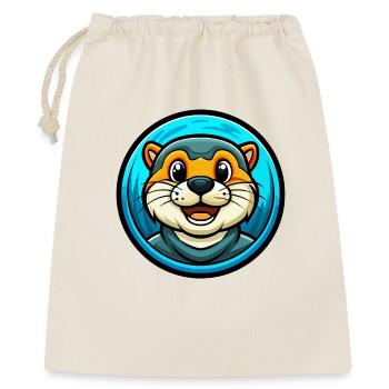 loutre coloré kawaii dessin animé personnage clipart - Sac cadeau 40 x 50 cm - nature - Devant