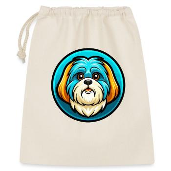 Shih Tzu Hund Bunte Kawaii Cartoon Figur Haustier - Geschenkbeutel aus Baumwolle (40 x 50 cm) - Natur - Vorne