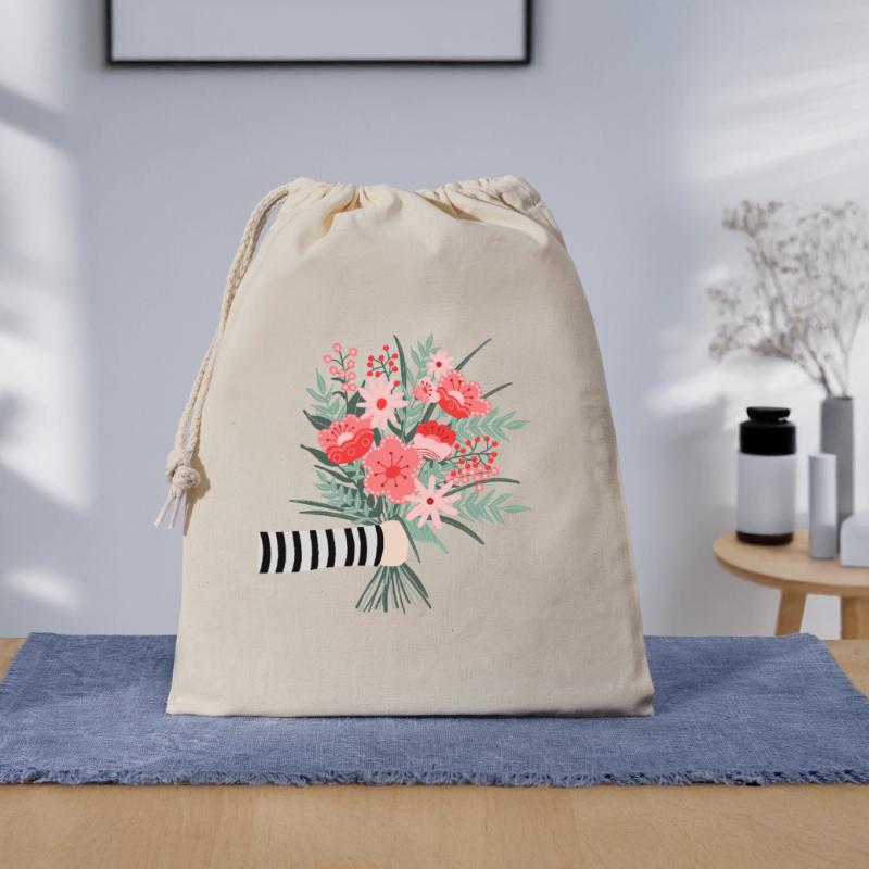 Dites simplement merci - une chère salutation aux fleurs Sac cadeau 40 x 50 cm