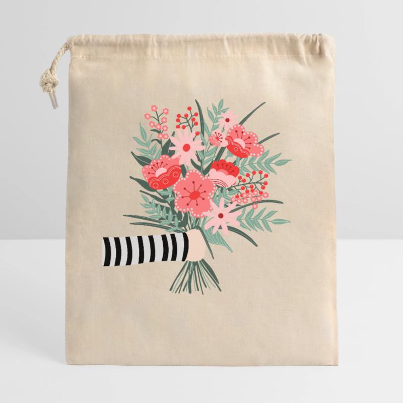 Dites simplement merci - une chère salutation aux fleurs Sac cadeau 40 x 50 cm