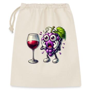 Funny wine grape design - Gift Bag 40 x 50 cm - nature - Front