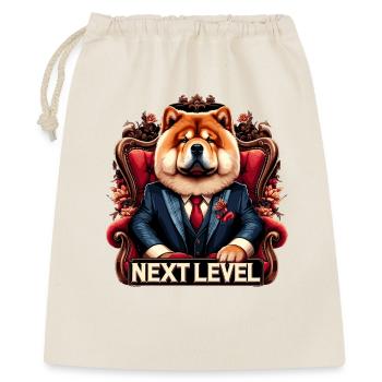 Chow Chow Next Level Königssessel Hund Geschenk - Geschenkbeutel aus Baumwolle (40 x 50 cm) - Natur - Vorne