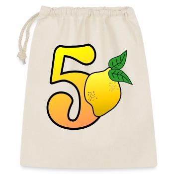 NUMÉRO 50 - CINQUANTE - CITRON - Sac cadeau 40 x 50 cm - nature - Devant