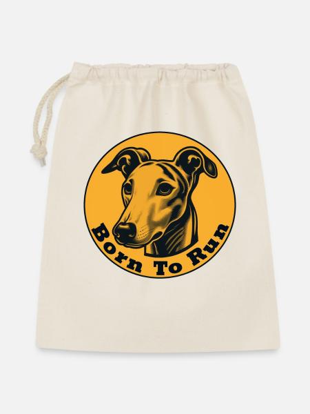 Whippet Born to Run - Gift Bag 40 x 50 cm - nature