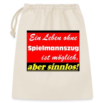 Fanfahrenzug, Spielmannszug,Leben sinnlos (25) - Geschenkbeutel aus Baumwolle (40 x 50 cm) - Natur - Vorne