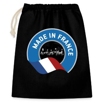 Hergestellt in Frankreich - Geschenkbeutel aus Baumwolle (40 x 50 cm) - Schwarz - Vorne