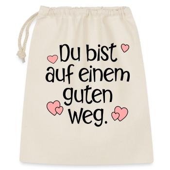 GUTER WEG TRANSFORMATION - Geschenkbeutel aus Baumwolle (40 x 50 cm) - Natur - Vorne