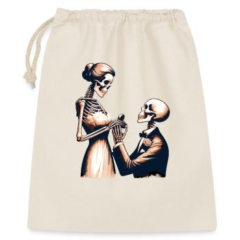 Conception de parodie de squelette de mariage - Sac cadeau 40 x 50 cm - nature - Devant