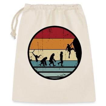 Evolution Climber Retro Kreis - Geschenkbeutel aus Baumwolle (40 x 50 cm) - Natur - Vorne