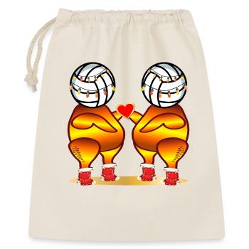 CHRISTMAS ROAST CHICKEN VOLLEYBALL - Gift Bag 40 x 50 cm - nature - Front