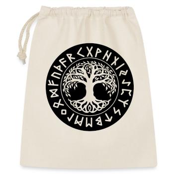 Runes Techno Bloc Yggdrasil - Vêtements Rave - Sac cadeau 40 x 50 cm - nature - Devant