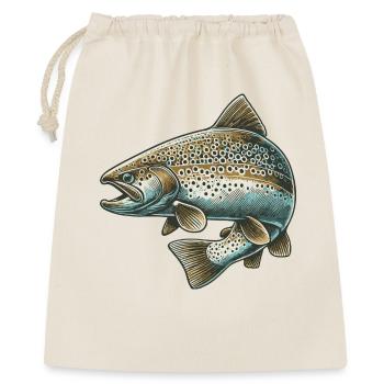 Lachs - Geschenkbeutel aus Baumwolle (40 x 50 cm) - Natur - Vorne