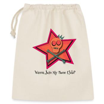 Wanna Join My Bone Club? – Skull Star! - Gift Bag 40 x 50 cm - nature - Front